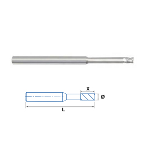 Fresa HSS extra larga para PVC